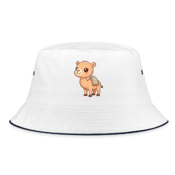 Dromedary - Bucket Hat - white/navy - Front