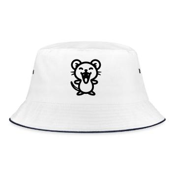 Mouse - Bucket Hat - white/navy - Front