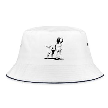Bracco Italiano en noir - Bob - blanc/marine - Devant
