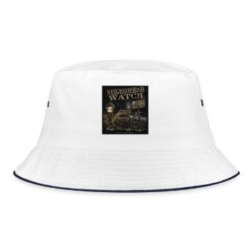 Neighborhood Watch Kröte Horror Vintage LO-FI  - Bucket Hat - Weiß/Navy - Vorne