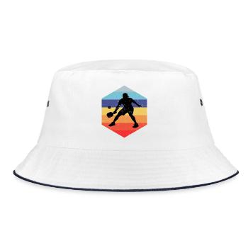 Pickleball player gift for pickleball pro fans - Bucket Hat - white/navy - Front