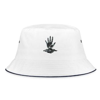 Frozen Hand Dark - Bucket Hat - white/navy - Front