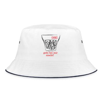 Espresso - Bucket Hat - Weiß/Navy - Vorne
