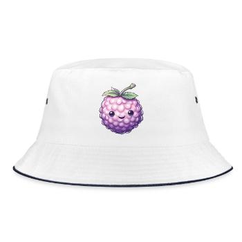 Blackberries Motif Berries Carnival Carnival Costume - Bucket Hat - white/navy - Front