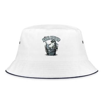 Cool You Up Penguin - Bucket Hat - white/navy - Front