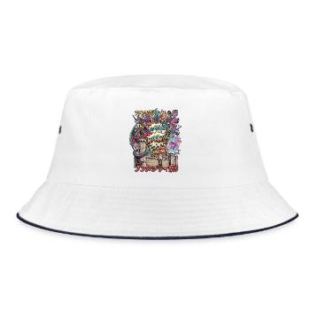 Gamer Festival Retro - Bucket Hat - Weiß/Navy - Vorne