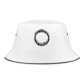 Trucker Fire Ring Detailed - Color Changeable - Bucket Hat - white/navy - Front