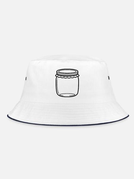 Jam Jar Gliederung - Bucket Hat - Weiß/Navy - Vorne