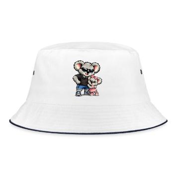 Koala mignon – Grand Frère - Bob - blanc/marine - Devant