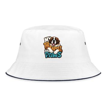 Saint Bernard - Bucket Hat - white/navy - Front