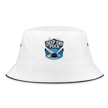 DEEP END PUCK - Bucket Hat - white/navy - Front