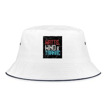 Watts Wind Tarmac - Bucket Hat - white/navy - Front