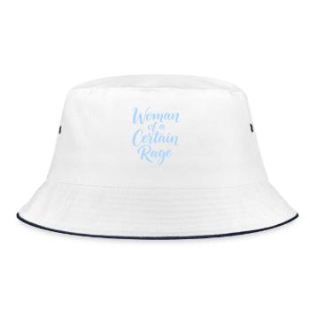 Woman of a Certain Rage Shirt for Strong Women - Bucket Hat - white/navy - Front