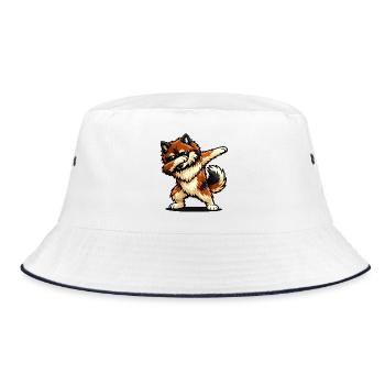 Dab Eurasier dans le style comique - Bob - blanc/marine - Devant