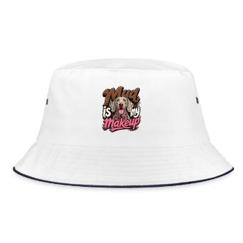 Weimaraner - Bucket Hat - white/navy - Front
