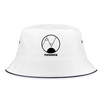 Physikerin - Bucket Hat - Weiß/Navy - Vorne
