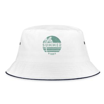 Retro Summer Vibes - Bucket Hat - white/navy - Front