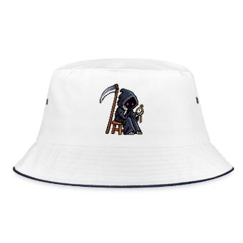 Sensenmann - Bucket Hat - Weiß/Navy - Vorne