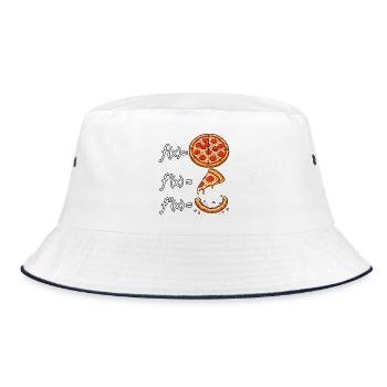 Mathe Ableitung - Bucket Hat - Weiß/Navy - Vorne