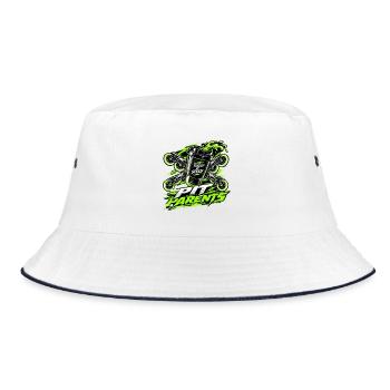 Pit Parents Inline Speedskating  - Bucket Hat - Weiß/Navy - Vorne