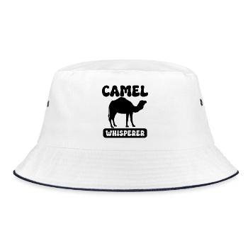 Kamel Flüsterer - Bucket Hat - Weiß/Navy - Vorne