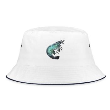Röntgen Garnele Seafood - Bucket Hat - Weiß/Navy - Vorne
