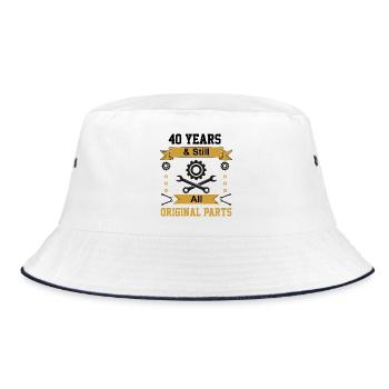 Immer noch alle Originalteile - Bucket Hat - Weiß/Navy - Vorne