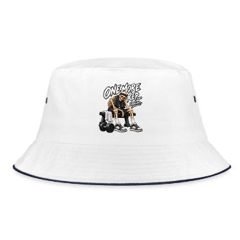 Noch eine Wiederholung, ich schwöre – lustiges Zitat aus dem Fitnessstudio - Bucket Hat - Weiß/Navy - Vorne