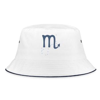 Sternzeichen Skorpion - Bucket Hat - Weiß/Navy - Vorne