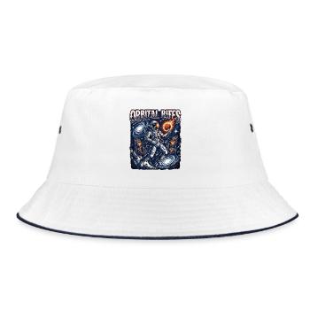 Orbital Riffs Heavy Metal - Bucket Hat - Weiß/Navy - Vorne