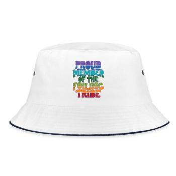 Proud Member of the Foiling Tribe - Bucket Hat - Weiß/Navy - Vorne