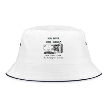 Runde3 - Bucket Hat - Weiß/Navy - Vorne