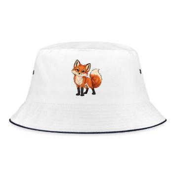 Frecher Rotfuchs - Bucket Hat - Weiß/Navy - Vorne