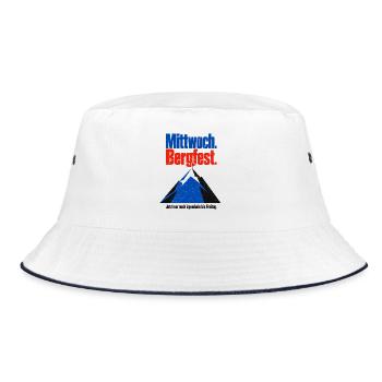 Kann doch nicht sein dass erst Mittwoch ist! - Bucket Hat - Weiß/Navy - Vorne