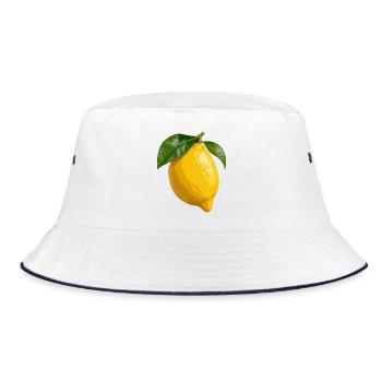 Zitrusfrüchte aus Amalfi - Bucket Hat - Weiß/Navy - Vorne