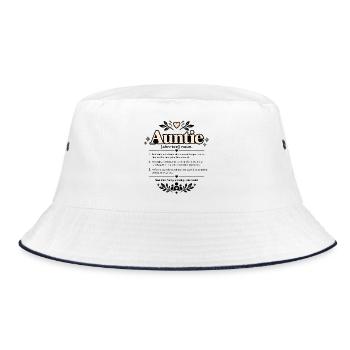 Coole Tante Lustige Beste Tante Wertschätzungszitat Kunst - Bucket Hat - Weiß/Navy - Vorne