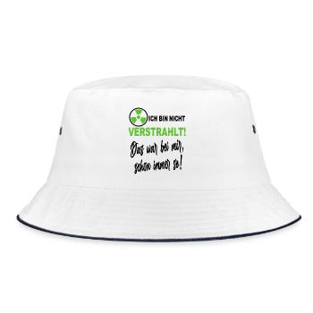 Verstrahlt Ufo Ausserirdische Sprüche Shirt - Bucket Hat - Weiß/Navy - Vorne