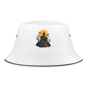 Das Spukhaus auf dem Hügel - Bucket Hat - Weiß/Navy - Vorne