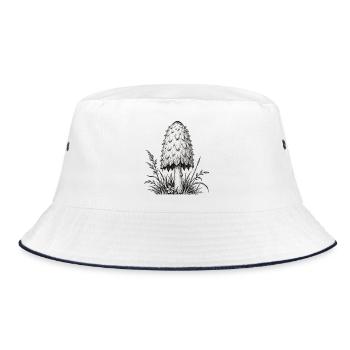 Schopftintling - Bucket Hat - Weiß/Navy - Vorne