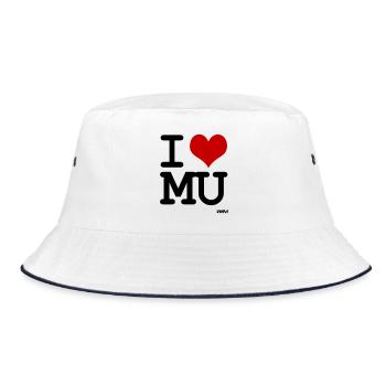 i love mu - Bucket Hat - white/navy - Front