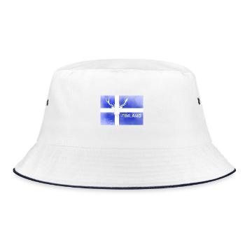 Finlande faune Finlande drapeau finlandais - Bob - blanc/marine - Devant