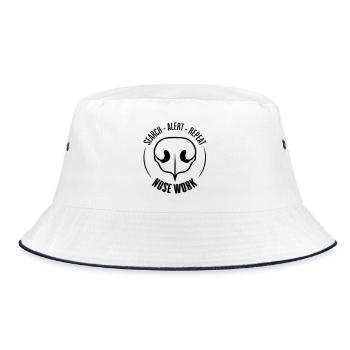 NOSE WORK Search Dog Nose Work Dogs Dog - Bucket Hat - white/navy - Front