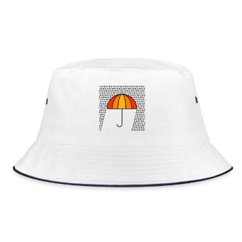 Umbrella - Bucket Hat - white/navy - Front