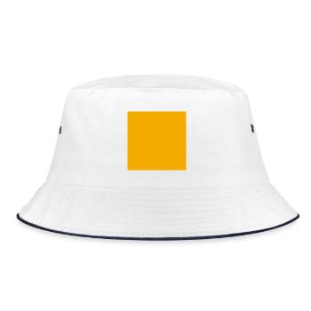 Amber Minimal Block - Bucket Hat - white/navy - Front