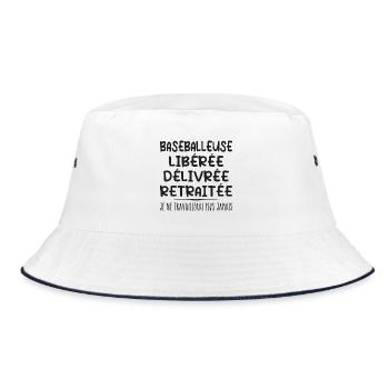 Baseballeuse célèbre sa retraite avec humour cadea - Bob - blanc/marine - Devant