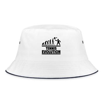 Tennis Evolution – Perfect for tennis lovers - Bucket Hat - white/navy - Front