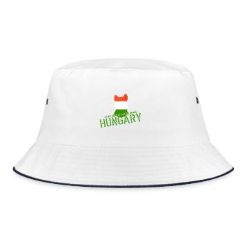 Hungary Jackal Fox - Bucket Hat - white/navy - Front