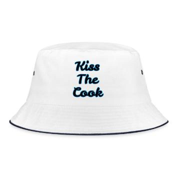 kiss the cook - Bucket Hat - Weiß/Navy - Vorne