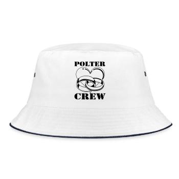 Junggesellenabschied , JGA Polter Crew (25) - Bucket Hat - Weiß/Navy - Vorne