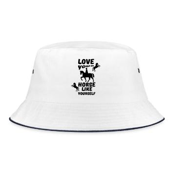 Love your horse like yourself cheval cadeau - Bob - blanc/marine - Devant